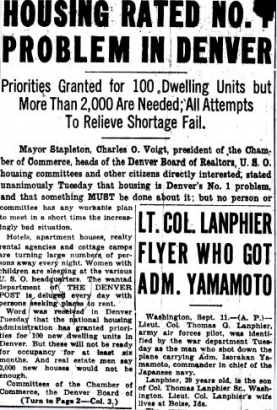 1945 Newspaper headline