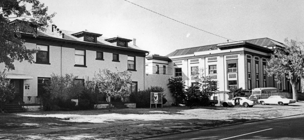 Buildings owned by the Crusade for Justice at 1541 Downing Street in Denver.