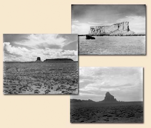 Collage of Beam photos of the desert