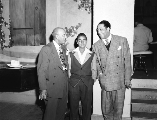 Clarence Holmes (left) and Duke Ellington (right)