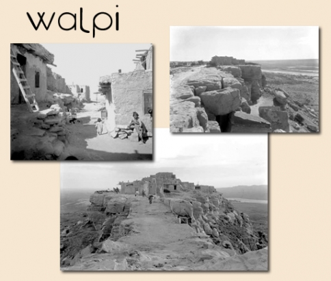 Collage of Beam photographs of Walpi Pueblo