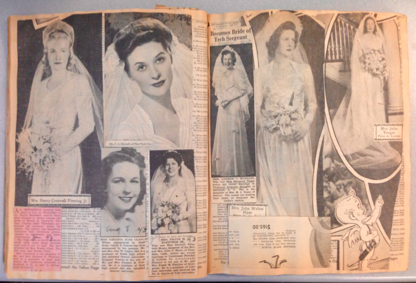 Wartime bride scrapbook pages. Gertrude Reasor Papers (WH883)
