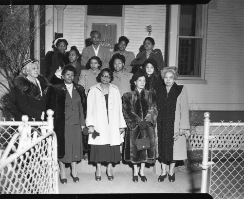 Negro Woman's Club Association members at headquarters