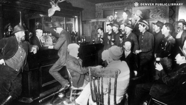 Saloons were social centers of the early mining camps