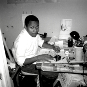 Working in his studio