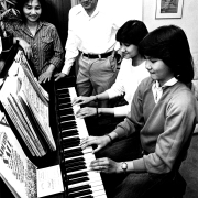 Mai Huong and Sister Sylvie Huong Nguyen with Parents Binh and Damin at Home in Aurora 1984 Rocky Mountain News