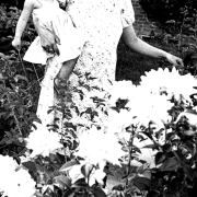 Mrs. Son Nguyen and Daughter Trung in their Littleton Garden 1979 Rocky Mountain News