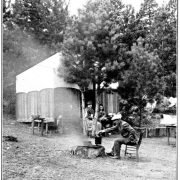 Tent Houses Rocky Mountain Lake