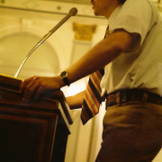 Jerry Gerash addresses Denver City Council during Gay Revolt 1973