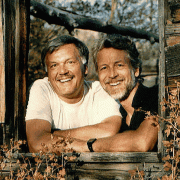 Bob with Phil Nash at Cabin in 2000 - Courtesy of Bob Janowski