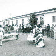 Father Thomas Moore says mass for migrant workers in Longmont 1987 WH2129PhBx367