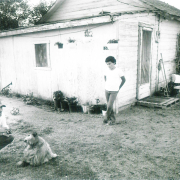 Jose Rios with grandson Reyes at home in 1981