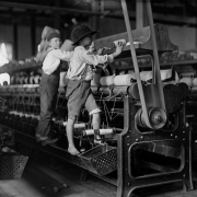 Young loom workers at Bibb Mill No.1 in Macon, Georgia