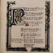 Sheet music for a Christmas carol in Latin