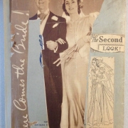 Wartime bride scrapbook cover. Scrapbook made from old telephone book. Gertrude Reasor Papers (WH883) 
