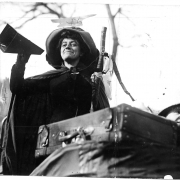 "General" Rosalie Jones giving the marching order 2-16-1913 [Suffrage]