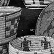 Display of Papago- Pima baskets