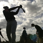 Preston Wilson warming up