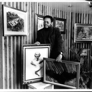 Bob Ragland at a gallery showing, 1971