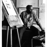 Bob Ragland in his studio, 1970s