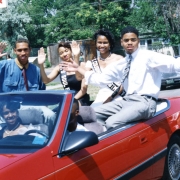 Pageant Contestants  in car for Juneteenth Parade
