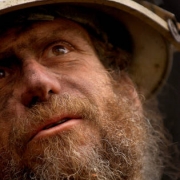 Smoke smudges the face of Dave Kahan during Colorado's Big Elk Fire in 2002.