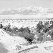 View of the Arkansas River Valley, Mount Princeton, and the Collegiate Range, Chaffee County, Colorado.
