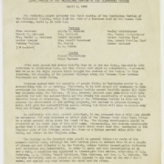 First meeting of the Washington section of the Wilderness Society (minutes)