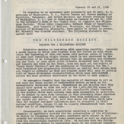 Minutes of 1st meeting of the Organizing Committee to found the Wilderness Society.