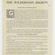 Reasons for a Wilderness Society.