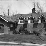 A view of the William H. Smiley Branch Library located in Berkeley Park in Denver, Colorado. The Smiley branch opened in 1918.
