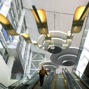 (DENVER , Colo., December 6, 2004) Looking up the staircase of Lobby D on the Speer BLVD side of  the new Denver Convention Center Expansion that opened for business Monday as Denver Mayor John Hickenlooper cut the ribbon to officially open the new fac...