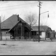View of Elyria Public School at Nelson Street and Fisk Avenue, Denver, Colorado.