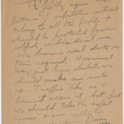 Peck is accepting Carhart's proposal to limit development around Trappers Lake.  "I fully agree that features of superlative interest belongs to all the people and should be protected from selfish individual use; we have a real duty in this regard. I cannot say just how absolute we should make our rule re: Trapper's Lake as I haven't seen it, but feel we should take the safest course, and am willing to concur in your plan tentatively. A.S.P."  [initials of A.S. Peck, then Regional Forester R-2, Denver]