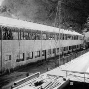 Construction is under way on the new swimming pool at the resort in Eldorado Springs, Colorado, after a fire destroyed much of the property in December, 1929.