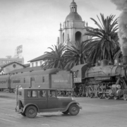 Train #4, passenger train; 4 cars, 10 MPH. Photographed:  San Diego, Cal., April 23, 1933.