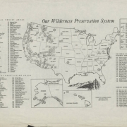 Representative John P. Saylor (R-PA) widely distributed this map to constituents and other stakeholders depicting the areas proposed for designation in H.R. 11703, the first wilderness bill to garner significant attention, which he introduced on June 11, 1956. Exhibit held September 3-November 2, 2014
