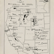 This map depicts the areas that had been designated by the Forest Service as of 1940 as “Wilderness” under Bob Marshall’s regulation U-1 and as “Wild Areas” under Bob Marshall’s regulation U-2