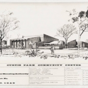 This item (1 of 123) is from the Eugene Sternberg Architectural Records (C MSS WH1003). This drawing shows a rendering of the Curtis Park Community Center in Curtis Park, Denver, Colorado and was commissioned by the City of Denver in 1967.
