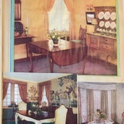 Dining room inspiration page in scrapbook. Gertrude Reasor Papers (WH883)