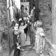 “Don’t let children go empty handed on Halloween.” October 26, 1966. Unidentified photographer. Rocky Mountain News Photograph Collection
