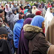 Greeley JBS Swift meatpacking plant Muslim employees congregate in Lincoln Park