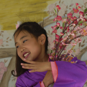 Michelle Akiyana dances  as part of the Cherry Blossom Festival in Denver.