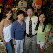 Fawn Luong(cq, second left), owner of the Vietnamese store Truong An, stands for a portrait with her husband Thanh Luong(cq, second right), her daughter MiMi Luong(cq, left), and her sister Wendy Sugimoto(cq, right) 2005