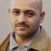 (October 25, 2004)   Ali Ramadan, an Iraqi lawyer from Basra, is working on grassroots democracy building.(Photo by ELLEN JASKOL)