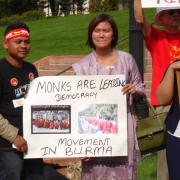 Burmese community protest in Denver on Sept. 29, taken by Jeff Smith