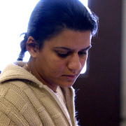 (Colorado Springs, Colo., 12/2/ 2004)  Iraqi veterinarian Farah Murrani is at the Cheyenne Mountain Zoo observing and learning about the way US zoo's care for their animals and run their zoos.