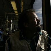 Iraqi refugee Jaafar Al Saad rides the train home from English as a Second Language class at Emily Griffith Opportunity School.   (JUDY DEHAAS/ROCKY MOUNTAIN NEWS) **