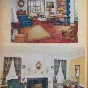 Living room inspiration page in scrapbook. Gertrude Reasor Papers (WH883)