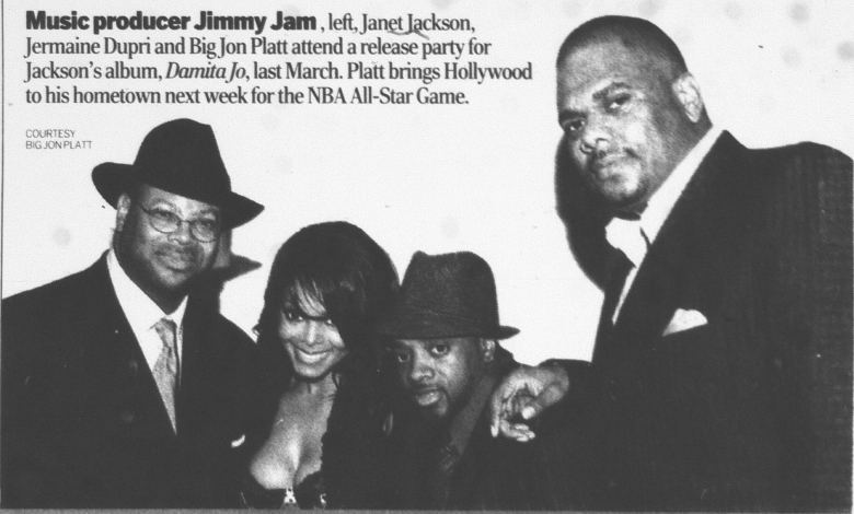 Jon Platt with Janet Jackson and Jermaine Dupri 2005